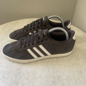 Adidas Shoes Womens 9.5 Courtset Athletic Sneakers SHW675001 Black Suede Lace Up